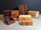 Wooden Boxes, Cigar and Other