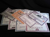 (12) Old Stock Certificates, Mostly 100 Shares