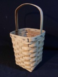 Tall Handled Longaberger Basket with Plastic Liner