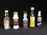 (5) OLD Assorted MINI Liquor Bottles, some with contents. CAN NOT BE SHIPPED