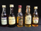 (5) OLD Assorted Glass MINI Liquor Bottles CAN NOT BE SHIPPED
