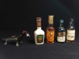 (6) OLD Assorted Glass MINI Liquor Bottles CAN NOT BE SHIPPED