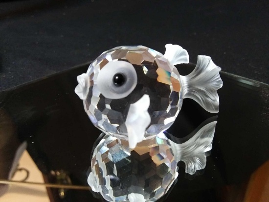 Gorgeous Swarovski Gold Fish Figurine