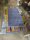 Merriment Collection, Colorful Geometric, 5x8 100% wool rug