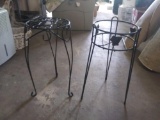 Pair of 3 Legged Metal Planter Stands