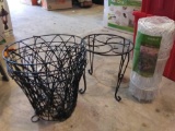 Hanging Wire Plant Baskets, Plant Stand, Wire Garden Border