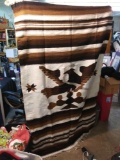 7.5' x 3.5' Southwest Style Eagle Blanket Throw