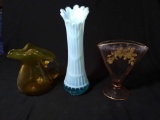 3 Pcs of Mostly Art Glass Style and Vintage