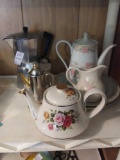China and Metal Vintage Coffee Pots Made in Italy