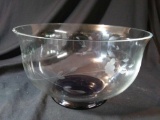 Large Clear and Cobalt Blur Crystal Princess House Bowl