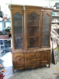 Awesome 2 Pc French Provincial Wood Hutch