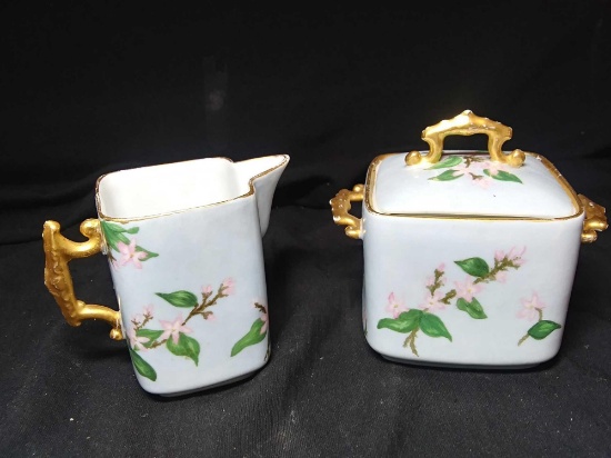 Very Old Porcelain Cream and Sugar Set