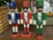 Trio Set of blue, red, green nutcrackers