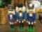 Trio of Blue Coat Nutcrackers