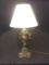 Large Baroque style, dark glass gem table lamp