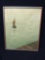 Small sailboat on calm water, painting signed Byron