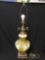 Very Large, Gorgeous mid-century ornately decorated and glazed glass Table Lamp