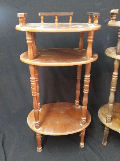 Unique 3 Level Spindle Leg Display / Side Table