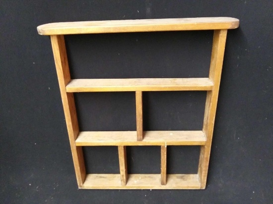 Lightweight vintage wood trinket display Shelf