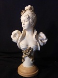 Victorian Style Petite Chalkware? Plaster? Female Bust