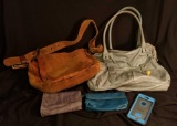 Bag grouping including Lucky Brand Bohemian suede purse