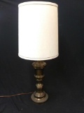 Light Weight Vintage Polished-bronze-look Table Lamp