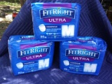 (3) new packs of fitright ultra protective underwear, 20 in each pack, size medium