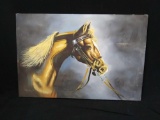 Beautiful original Art on Canvas Horse Portrait Signed Jenkins