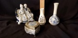 Very pretty Vases and Victorian fare including Hitkari bone china vase