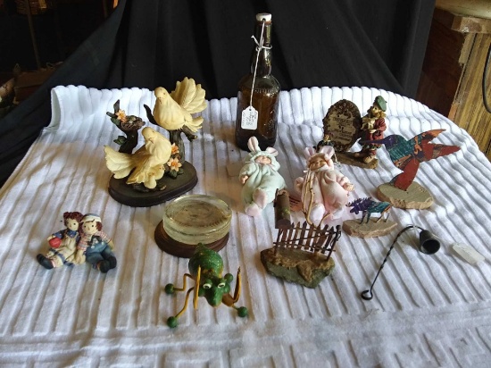Small grouping of figurines, paperweight, figures and more