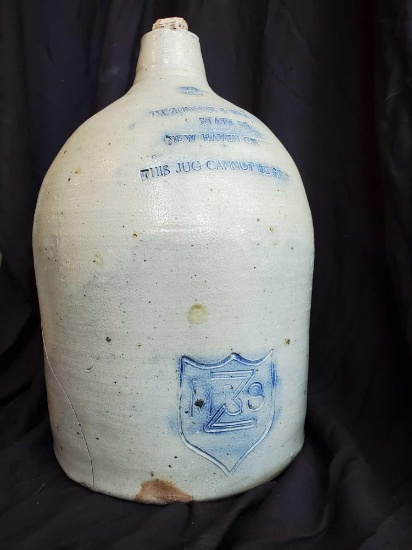 Vintage Stoneware jug M Zunder & Sons New Haven, Ct.