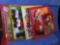 (5) framed holiday puzzle art pictures, bright and vibrant