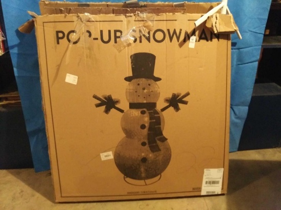 awesome 72 in. tall pop-up Lighted Snowman with Metal Framing