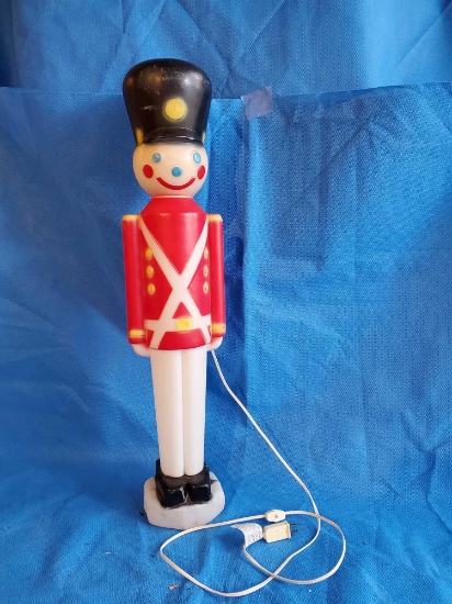 Vintage 31" tall toy soldier blow mold