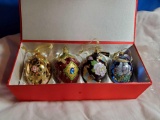 4 Joan Rivers Highly Styled ornaments, in box