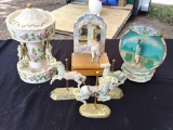 grouping of six Carousel figurines including Carousel Magic and Carousel Romance