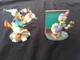 (2) Donald and Danbury Mint Disney Perpetual Calendar January September Figurines