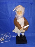 2 Ft Tall Holiday Animated Carpenenter Elf Figure with Saw,