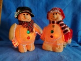 Pair of Mr. and Mrs. Lighted Gingerbread Figures,