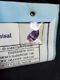 10.60 Carat Genuine Amethyst stone gem with certificate of appraisal