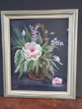 Beautiful Oil on Canvas Floral painting, signed