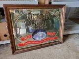 vintage Bar advertising framed Art, Olympia Gold Light Beer