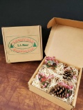 (2) Boxes of Vintage L.L. Bean Keepsake Ornaments, 7 ornaments included