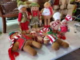 Cute Grouping of Freestanding and Stuffed Gingerbread Men Figures