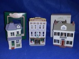 (3) Hallmark Keepsake ornaments, (2) In Boxes, Collector's Edition Buildings