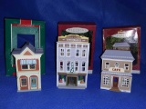 (3) Hallmark Keepsake ornaments In box, post office, Tenenbaums, Cafe