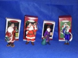 (4) Hallmark Keepsake ornaments, Santa, (3) In Box