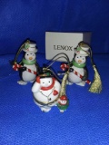 (3) Lenox Ornaments including penguins