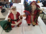 Pair of Vintage Clothtique Santa Clauses by Possible Dreams