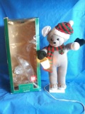 2 Foot Tall animatronic and lighted Christmas Mouse Figure